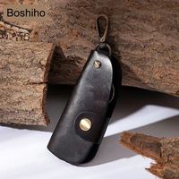Porte-clés de voiture en cuir véritable vintage multicolores avec logo personnalisé de haute qualité