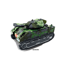 Mainan Robot Deformasi Satu Tombol Model Militer Mainan Transformasi Tank Tentara Remote Control dengan Musik dan Lampu