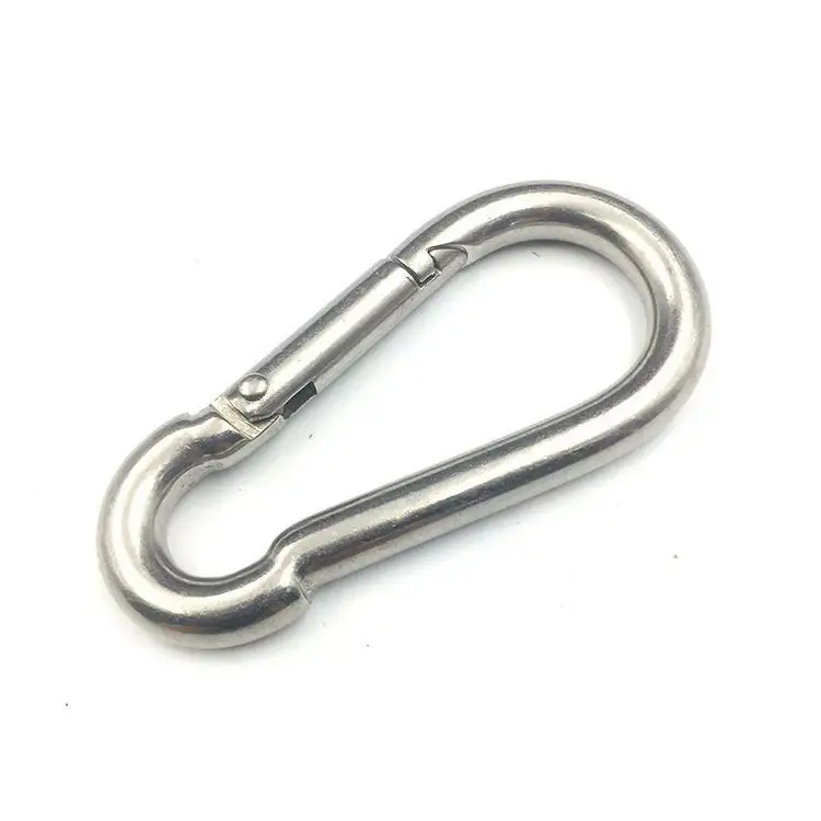 304 स्टेनलेस स्टील वसंत अकवार कनेक्शन चढ़ाई बटन carabiner हुक हेराफेरी लटकानेवाला सुरक्षा होय श्रृंखला बकसुआ स्ट्रिंग क्लिप