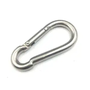 304 stainless steel spring clasp connection climbing button carabiner hook rigging suspender safety Hoy chain buckle string clip