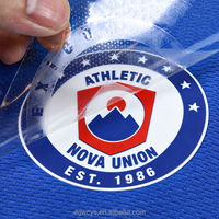 Étiquette en silicone 3D en relief sérigraphiée, autocollant en vinyle thermocollant, étiquette de vêtement lavable, patch de football thermocollant, patch de bras