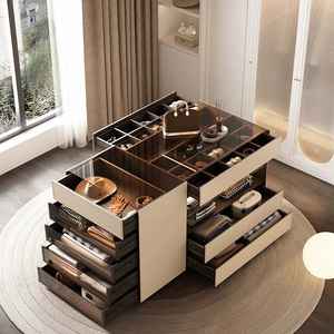 Minimally Designed Island Tablemultifunctional Double-sided Storage Cabinet, <b>Wardrobe</b>, Jewelry Counter in Bedroom - Product Image 4