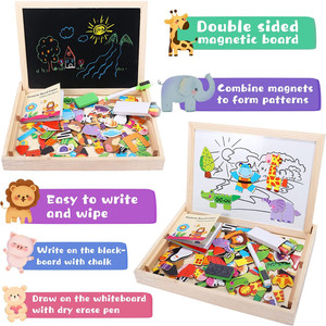 Nuovo Puzzle Educativo in Legno per Bambini, Gioco con Cavalletto Artistico e Animali - Product Image 3