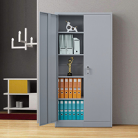 Armoire de Rangement Métallique Moderne à 2 Portes Réglables, 4 Étagères, pour Bureau, École, Maison, Hôtel, Atelier – Acier Durable, Système 3 Points – Offre Spéciale
