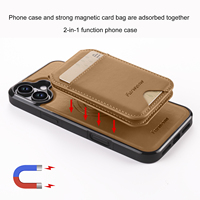 Forwenw pour iPhone 11 12 13 14 15 16 17 Air Plus Pro Max E SE 8 XS XR TPU Soft Flip Card Slot Bag PU Leather Magnetic Case Cover