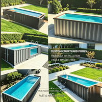 Piscine enterrée en FRP de luxe sur mesure, grande piscine familiale en fibre de verre pour jardin extérieur, SPA souterrain