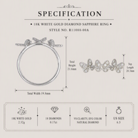 Bague papillon en or 18 carats avec diamants naturels, bijoux de luxe pour femmes, motif jardin, bijoux fins, cadeau de vacances, Art Déco