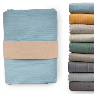 Jarapa Home 'Made Love' Manta Clásica a Rayas Tejida Multiusos para Cama y Sofá, Calidad Duradera, Hecho en España, 150cm, Azul - Product Image 2