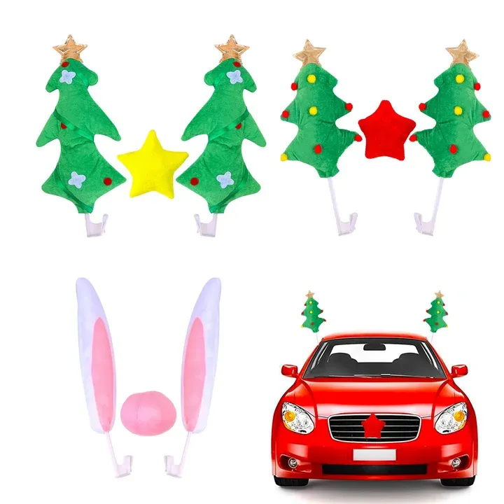 Ornements De Voiture Mignons De Noël - Père Noël Et Bonhomme De Neige En Silicone - Décoration Suspendue Pour Intérieur Auto - 5