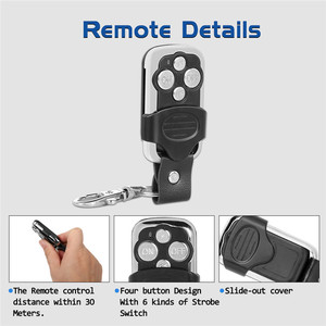 Interrupteur de commande sans fil avec émetteur-récepteur de puissance, <span class=keywords><strong>9</strong></span> 16 volts, longue portée, 98 pieds, marche/arrêt, 6 modes stroboscopiques, faisceau pour éclairage de voiture - Product Image 2