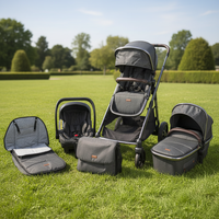 Poussette double portable et pliable OEM ODM pour jumeaux, siège auto pour bébé, nourrisson, tout-petit, nouveau-né, poussette de voyage pour bébé