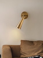 Lampes décoratives minimalistes américaines pour salon, villa, couloir, escalier, éclairage d'appoint, petite lampe murale en bronze, lampe photo en cuivre.