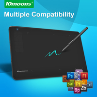 Ilustrasi seni 10moons G12 10x6 inci, baterai 8192 level bebas baterai dengan antarmuka tipe-c gambar Digital Tablet grafis elektronik