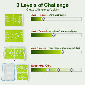 Jouet interactif pour animaux de compagnie sous licence officielle de la Coupe du monde <span class=keywords><strong>FIFA</strong></span>, distributeur de friandises pour chat en forme de terrain de football, labyrinthe de friandises pour réduire l'ennui - Product Image 4