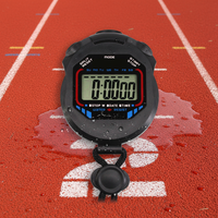 Chronomètre numérique étanche en plastique pour la compétition sportive, avec fonction de chronométrage de tours pour entraîneur, jeu de course laser et sifflet intégré