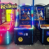 Machine de tir de basket-ball LCD d'intérieur la plus vendue, avec support en anglais, jeu d'arcade à monnayeur, tir unique