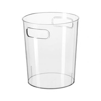 Mini seau à glace cylindrique en acrylique transparent en plastique pour le camping, durable, étanche, portable, capacité de 2-3L