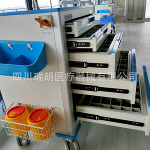 Swiss Franc Emergency Trolley RT-054 5 Drawer Mobile Resuscitation Cart For Hospital Operating Room Use - Product Image 3