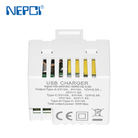 Universelle Keystone-Wandplatte - USB-C & USB-A Anschluss, UK-Standard 30W Schnelllade-Module