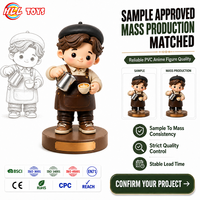 Figurine de barista chibi à collectionner en PVC, personnage d'anime de café, statue d'art latte, cadeau certifié CE EN71 ISO, OEM ODM HLL