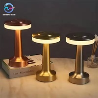 Lampe de table de bar contemporaine à capteur tactile LED rechargeable sans fil, éclairage nocturne simple et écologique pour restaurant, café, chambre