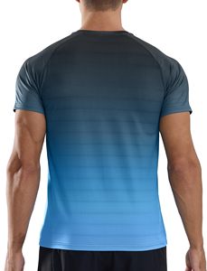 High Quality Running Sport Slim Fit Bodybuilding Mens T Shirt Customized Logo Polyester Quick Dry Gym Sport Mens T Shirts F00 - Product Image 3