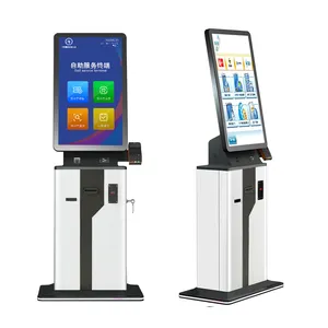 Crtly Touch Screen Self Service booth Printer bill cash payment kiosks car wash self check in kiosk