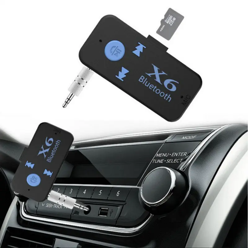 Trending 2024 New Mini Stable Compatible Portable Wireless Dongle with Microphone MP3 Player 3.5mm AUX BT Car Receiver Adapter