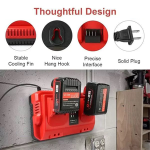 N18C Dual Port Battery Charger 100-240V for 18V Electric Tool Made in China Over-Charging Protection ABS Material - Product Image 6