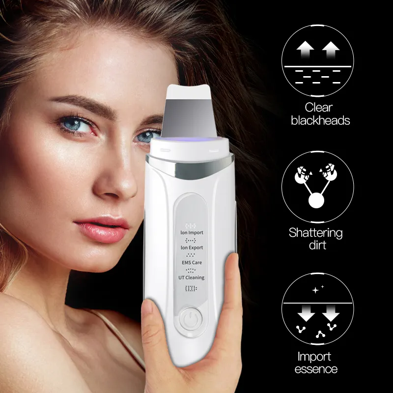 Atacado Uso Doméstico Ultrasonic Peeling Facial Poro Limpador Sonic Skin Scrubber Machine