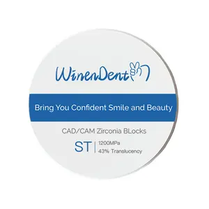 Winendent ST10MM偽歯歯材料歯科用酸化ジルコンセラミックジルコニアブロック歯科技工所CADCAMシステム用