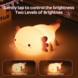 <span class=keywords><strong>Venta</strong></span> directa Proveedor dorado Animales Luz nocturna Little Axolotl Lámpara LED Lindo dormitorio de bebé LED Luz nocturna de silicona para niños - Product Image 4