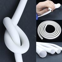Bande d'étanchéité en mousse de Silicone carrée blanche souple bricolage fenêtre porte tuyau d'étanchéité Service de traitement personnalisable pour la découpe à la Machine