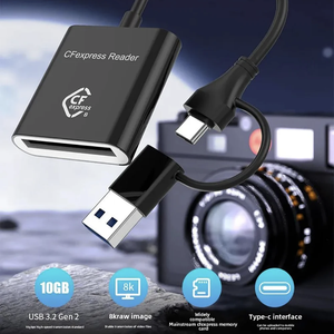 Lecteur de carte <span class=keywords><strong>CFexpress</strong></span> 10 Gbps 2 en 1 Type C Adaptateur USB3.2 Gen2 Lecteur de carte portable Type A-C CF Express pour Windows XP MAC OS - Product Image 2