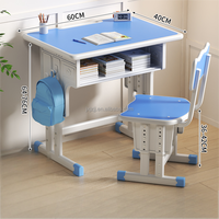 Ensemble de salle de classe à hauteur réglable pour un seul étudiant bureau et chaise en métal pour l'école primaire à prix économique