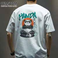 Venta al por mayor de camisetas de hombre personalizadas con cuello grueso de 250GSM 100% algodón serigrafiado tejido de punto pesado