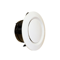 Grille d'aération murale invisible en plastique blanc en forme de C, personnalisable avec débit d'air réglable. Convient aux systèmes CVC.