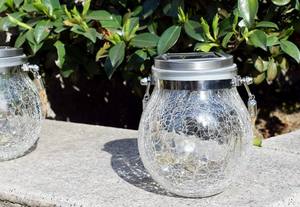 Top vendita Glasscrack lucine solari giardino esterno luci impermeabili <span class=keywords><strong>lampadario</strong></span> in barattolo di vetro - Product Image 3