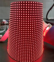 Module d'affichage led incurvé de 9 pouces, dispositif d'affichage d'intérieur, panneau flexible P2, couleur complet, module led souple