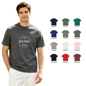 Vente d'usine, best-seller, t-shirt uni en coton 100% coupe ample style streetwear, vente en gros - Product Image 1
