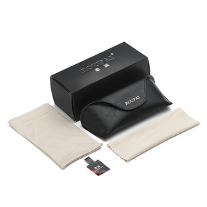 Roupai Eyeglass <b>Case</b> Set Leather Packaging With Cleaning Cloth And Bag <b>For</b> <b>Glasses</b> Care - Product Image 2