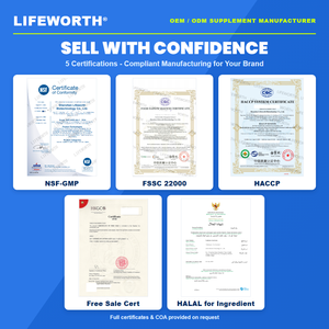 LIFEWORTH Women Life Stage Wellness Magnesio 100 mg <span class=keywords><strong>Vitamina</strong></span> B6 5 mg Calcio 120 mg Producción a Granel ODM GMP HACCP FSSC ISO HALAL - Product Image 4