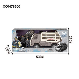 Jouets militaires en plastique pour hommes, assemblage de figurines, jouets militaires avec camion - Product Image 3