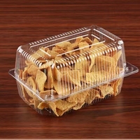 Contenants alimentaires jetables transparents pour pâtisserie, gâteaux, boîtes d'emballage en plastique à clapet pour desserts, bonbons, biscuits