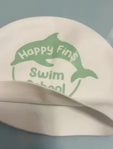 2024 Custom Logo Printed Hat Waterproof Swimming Cap Custom Silicone Swim Cap