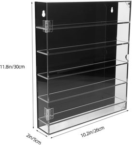 1-stöckige Acryl-Vitrine für Minifiguren, Modellautos, Puppen - Staubdichte Wandmontierte Desktop-Ausstellungsregal - Product Image 4