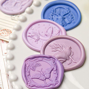 Haute qualité tout a une âme série tête de cerf <span class=keywords><strong>escargot</strong></span> papillon cire sceau tête de timbre - Product Image 3