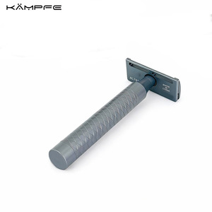 Maquinilla de Afeitar de Seguridad de Aluminio Anodizado con Grabado en Espiral, de un Solo Filo, Manual, Apta para la Cara - Product Image 1