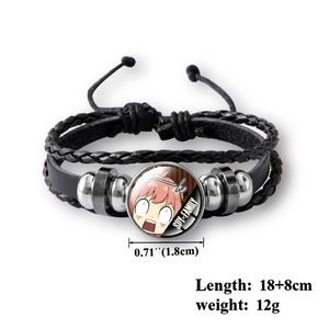 <span class=keywords><strong>Pulsera</strong></span> de Anime Twilight Yor Anya SPY FAMILY, <span class=keywords><strong>Pulsera</strong></span> de Cuero Trenzado con Piedra del Tiempo - Product Image 5