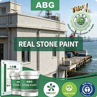 Peinture en pierre véritable résistante aux alcalis avec des grains minéraux concassés pour surfaces murales à base de ciment